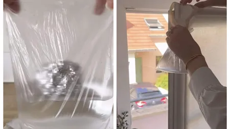 Trucul genial ştiut de gospodine. De ce să atârni o pungă de plastic cu apă și o bilă de folie de aluminiu lângă ferestre