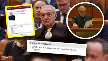 Controversa CV-ului de parlamentar al lui Gigi Becali! Deputatul AUR a primit distincția de „Cel mai bogat român” pe site-ul Camerei Deputaților: „Să vedem cine este idiotul sau idioata care a formulat așa ceva”
