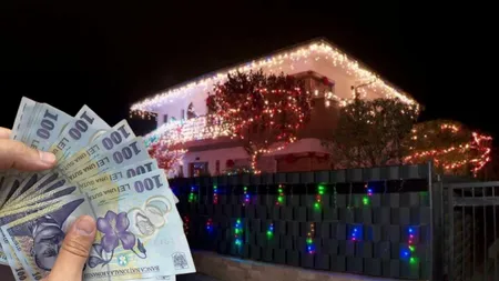 Factura uriașă plătită de un român care și-a împodobit casa cu peste 30.000 de luminițe de Crăciun: „Vedeta este omul de zăpadă de peste șase metri înălțime”
