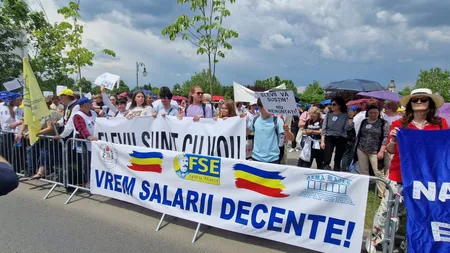 Sindicatele din Educație protestează împotriva ”ordonanței trenuleț” și cer ca salariile din învățământ să nu fie înghețate