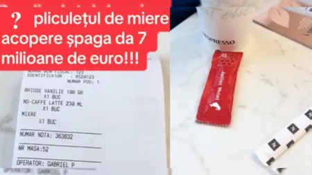 Prețul unui banal pliculeț cu miere pentru cafea vândut în Aeroportul Otopeni i-a lăsat pe mulți cu un gust amar