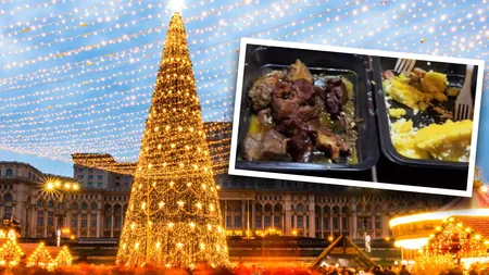 Suma halucinantă plătită de o turistă care a vrut să se înfrupte din pastrama cu mămăligă de la Târgul de Crăciun din Piața Constituției: „Cu banii ăia luam cinci kilograme de carne”