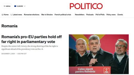 Ce scrie presa internațională despre alegerile din România. Reuters: O coaliţie pro-occidentală ar putea probabil forma un guvern
