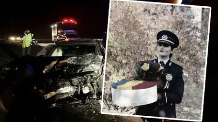 Poliţistă de 23 de ani ucisă într-un accident. Maşina ei a fost lovită de un alt autoturism, care a intrat pe contrasens