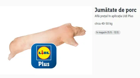 Cât a ajuns să coste jumătate de porc la Lidl. Cântăreşte de 40-50 de kilograme şi este mai ieftin decât la fermieri