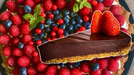 Tartă de ciocolată. Desertul care va face furori pe masa de Revelion. E un deliciu!