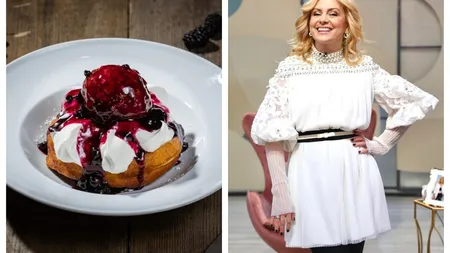 Papanași, rețeta Simonei Gherghe. Vedeta adaugă un ingredient în aluat care face papanașii deosebit de pufoși
