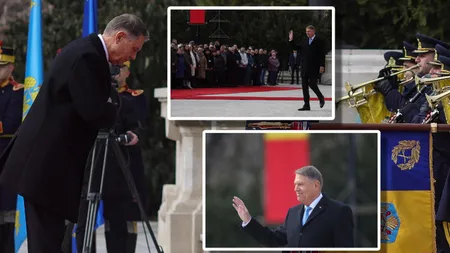Klaus Iohannis și-a încheiat miercuri mandatul de preşedinte printr-o ceremonie la Palatul Cotroceni fastuoasă, cu fanfară şi covor roşu. Ilie Bolojan a devenit președinte interimar al României