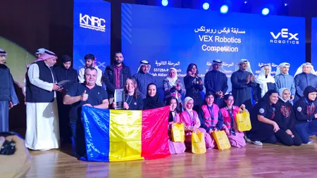 Naţionala de robotică a României, AutoVortex, strălucește în Kuweit: locul 1 și Excellence Award, performaţă care îi duce la CM de robotică din SUA