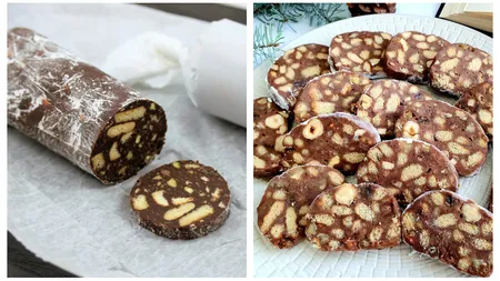 Salam de biscuiți, varianta moderă a rețetei. Ingredientele speciale care îi dau un gust deosebit