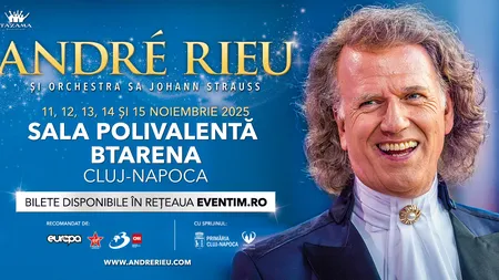 ANDRÉ RIEU la Cluj. Noi bilete disponibile pentru concertele de la BT-ARENA!