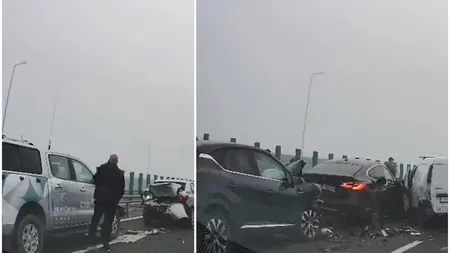 Carambol cu multe mașini pe Autostrada A0. Sunt multiple victime