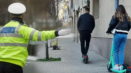 Amendă de până la 6.000 de lei pentru trotinetiștii care fac asta în trafic. Și cei care folosesc biciclete sau mopede riscă să fie sancționați dur