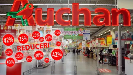 Auchan, reduceri de preț de până la 50%. Peste 1.600 de produse pot fi cumpărate la prețuri mai mici în toate magazinele