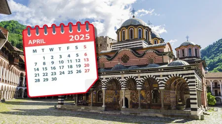 Calendar ortodox aprilie 2025. Lună bogată în sărbători cu cruce roșie. Ce trebuie să ştiţi de Florii 2025, Paşte 2025 şi Sf. Gheorghe