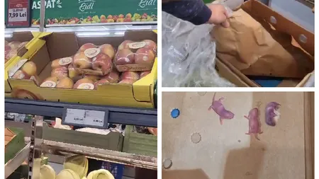 Imagini de coșmar într-un supermarket – trei pui de 