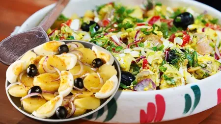 Rețetă simplă și gustoasă pentru începători. Salată orientală cu ou și măsline
