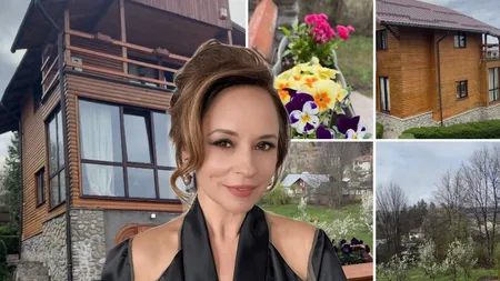 Imagini superbe cu casa de la țară a Andreei Marin. „Zâna Surprizelor” deține o locuință cu o arhitectură simplă, dar foarte elegantă, construită din piatră și lemn