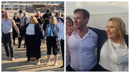 Diana Șoșoacă a pozat pe plajă, udă, în cămașă albă. Imaginile incendiare publicate de președinta SOS România GALERIE FOTO