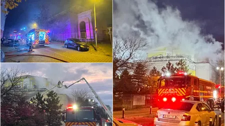 Incendiu puternic la Teatrul Masca din Capitală. Flăcările au izbucnit la o sală de spectacole și s-au extins pe o suprafață de 700 mp