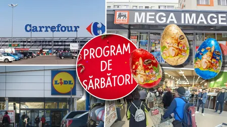 Programul marilor supermarketuri de Paște 2025. În ce zile sunt închise Lidl, Kaufland, Carrefour și Mega Image