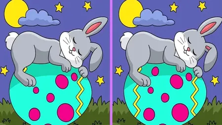 Test de inteligență de Paște. Cei isteți vor găsi cele trei diferențe în maxim 10 secunde