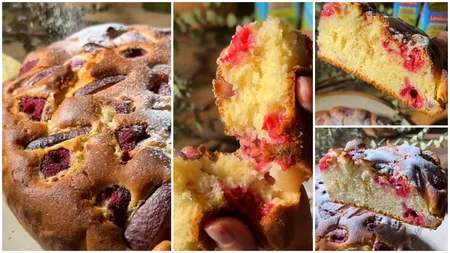 Rețetă rapidă și delicioasă de weekend! Cum prepari cea mai gustoasă prăjitură cu fructe în doar 15 minute
