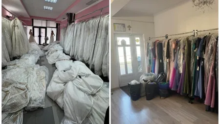 ANAF scoate la licitație rochii de mireasă confiscate din Oradea. Prețurile sunt între 1.000 și 4.000 de lei