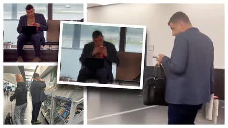 George Simion a plecat pe ascuns la Viena. Cum a fost filmat în aeroport, la o zi după rezultatul zdrobitor din primul tur