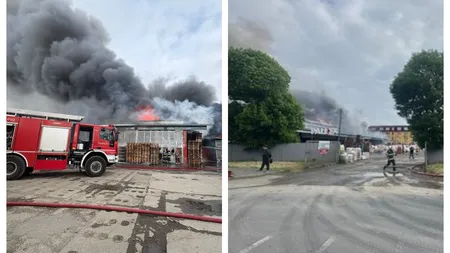 Incendiu puternic la un depozit din București. A fost emis Ro-Alert