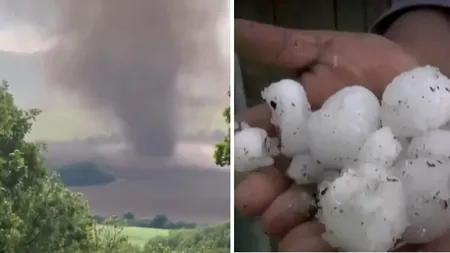 Vremea rea a făcut ravagii în România. Grindină cât pumnul, tornadă și case distruse: „Nu mai e nicio țiglă!” FOTO + VIDEO