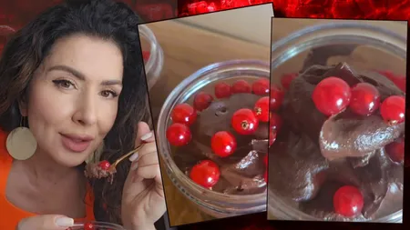 Cremă de ciocolată cu rom, desertul demențial pregătit de Carmen Brumă. Ingredientul surprinzător folosit de vedetă: 