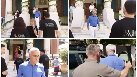 Călin Georgescu, surprins la biserica în care Kira Hagi şi Thomas Ferfelis s-au cununat religios
