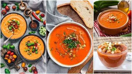 Gazpacho andaluz, supa rece perfectă pentru vară! Rețeta spaniolă autentică explicată pas cu pas