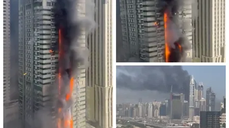 Incendiu puternic la un zgârie-nori din Dubai. Un bloc cu 67 de etaje a luat foc. Mărturiile cutremurătoare ale supraviețuitorilor VIDEO