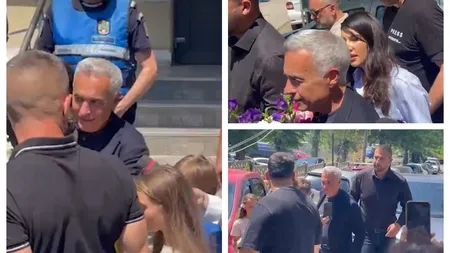 Călin Georgescu, așteptat cu flori de susținători la sediul Poliției Ilfov. Oamenii scandau: ”Călin Georgescu, te iubim”