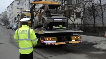 Amendă de 2.000 de lei pentru mașinile parcate neregulamentar. Poliția a început să ridice toate autoturismele ce staționează ilegal