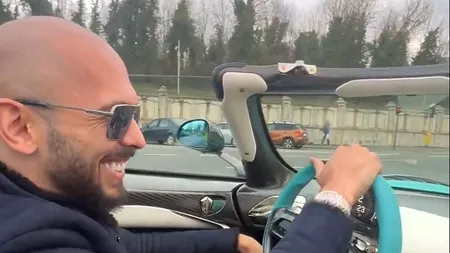 Andrew Tate a rămas fără permis! A fost surprins de radar cu o viteză uluitoare!