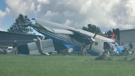 Avion prăbuşit în SUA. Primele imagini cu epava FOTO şi VIDEO