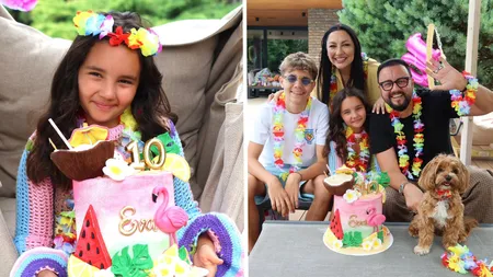 Eva Măruţă a împlinit 10 ani. Ce mesaje emoționante i-au transmis Andra și Cătălin