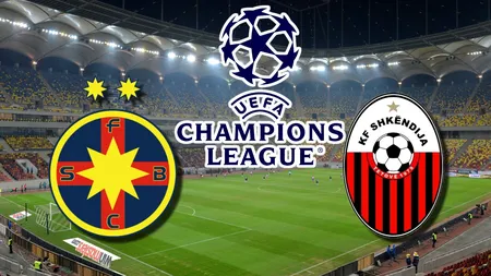 LIVE ANTENA 1 FCSB - SHKENDIJA (ora 20:30) ONLINE STREAM VIDEO în preliminariile din Liga Campionilor. Surprize mari în primul 11 anunţat de Gigi Becali