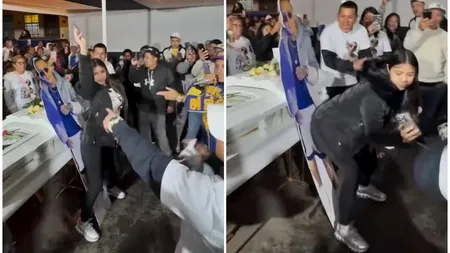 Moment șocant la o înmormântare. Văduva a început să danseze provocator lângă sicriul unde se afla soțul ei: 