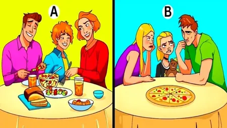 Test IQ. Care dintre cele două familii este mai bogată? Numai geniile răspund în mai puțin de 10 secunde