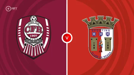 CFR Cluj - Braga 1-2, traseu complicat pentru ardeleni în Europa League
