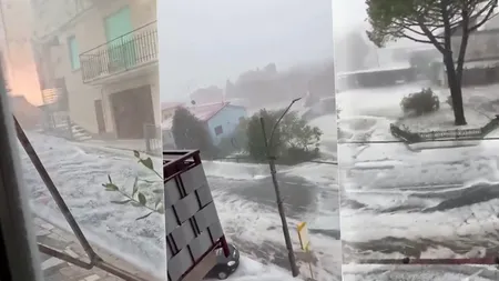 Imagini de coșmar din Italia, după furtuni violente cu grindină masivă! Mărturiile unei românce: 