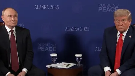 Putin, jovial înaintea discuțiilor din Alaska. Trump pare apăsat de miza uriașă a întâlnirii. ”Vă veți opri din omorât civili?”