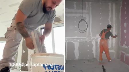 Salariu de meseriaș! 1.000 de euro pe săptămâna pentru un muncitor în amenajări interioare! Cât plătește un patron român din Austria pentru “tras glet pe pereți de rigips și șlefuit cu girafă!”