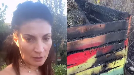 Ioana Ginghină, la un pas să ia foc în propria casă. Flăcările pornite de la un vecin au făcut ravagii în curtea sa: „Tot gardul viu pe care îl aveam aici a ars. Nu mai zic că mai încolo aveam lemne, era căsuța cu unelte” VIDEO