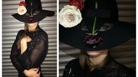 Iulia Albu a înlocuit găina cu o altă improvizaţie vestimentară bizară. Imaginile s-au viralizat în weekend GALERIE FOTO
