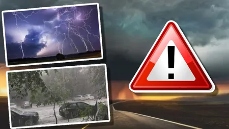 Alertă meteo de furtuni. ANM a emis COD GALBEN de ploi torenţiale, grindină şi vijelii
